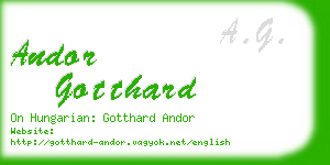 andor gotthard business card